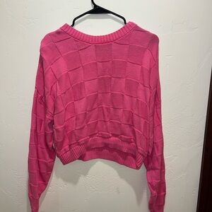 Hollister Pink Checkered Women's Sweater